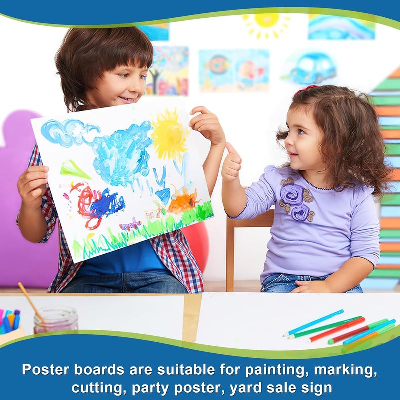 rookea 60 Pcs White Poster Board Paper 11x 14 Bulk, Vision Boards Blank Poster Paper for School Arts and Crafts, Classroom Projects, Presentations, Drawing, Scrapbooking, Graphic Displays - Image 4